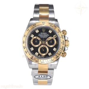 Daytona 116503LN Black Dial with Diamond Maker in Steel/Yellow Gold