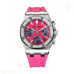 Audemars Piguet Royal Oak Offshore Selfwinding Chronograph 37mm Pink Dial in Steel 26231ST