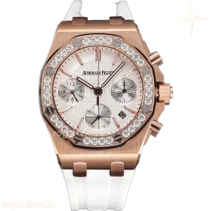 Audemars Piguet Royal Oak Offshore Selfwinding Chronograph 37mm White Dial in Rose Gold