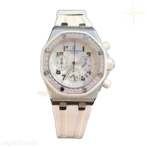 Audemars Piguet Royal Oak Offshore Selfwinding Chronograph 37mm White Dial in Steel 26231ST