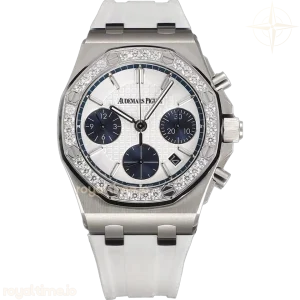 Audemars Piguet Royal Oak Offshore Selfwinding Chronograph 26231ST 37mm White Dial in Steel A7750 CLF