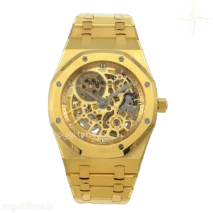 Audemars Piguet Royal Oak Openworked 16204 YG ZF Skeleton Dial on YG Bracelet A7124