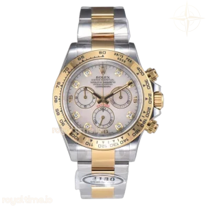 Daytona 116503LN White Dial with Diamond Marker in Steel/Yellow Gold