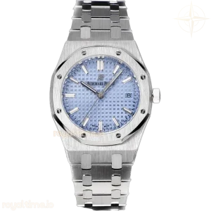 Audemars Piguet Royal Oak Selfwinding 77350ST 34mm Light Blue Dial in Steel