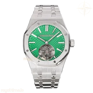 Audemars Piguet Royal Oak Tourbillon Extra-Thin Green Dial in Steel