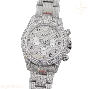Daytona 116505 Diamond Paved Dial with Arabic Marker in Steel