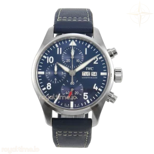 IWC Pilot Watch IW3881101 SS APSF Blue Dial On Blue Leather Strap A69385