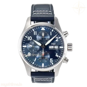 IWC Pilot’s Watch IW388102 BLSF Performance Chronograph 41mm SS Blue Dial On Blue Rubber Strap A7750 to 69385
