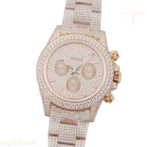 Daytona 116505 Diamond Paved Dial with Stick Marker in Rose Gold