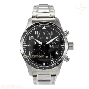 IWC Pilot’s Watch IW388307 BLSF Performance Chronograph 41mm Mercedes-AMG F1 Team SS Black Dial On Stainless steel bracelet A7750 to 69385
