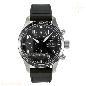 IWC Pilot’s Watch IW388305 BLSF Performance Chronograph 41mm Mercedes-AMG F1 Team SS Black Dial On Black EasX-CHANGE System Rubber Strap A7750 to 69385