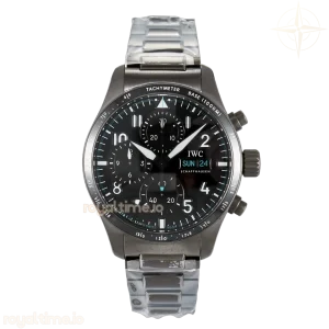 IWC Pilot’s Watch IW388307 BLSF Performance Chronograph 41mm Mercedes-AMG F1 Team SS Black Dial On Black EasX-CHANGE System Ceramic Strap A7750 to 69385