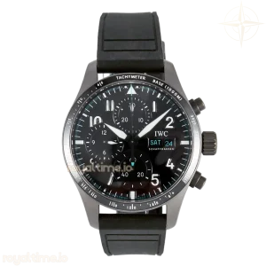 IWC Pilot’s Watch IW388307 BLSF Performance Chronograph 41mm Mercedes-AMG F1 Team SS Black Dial On Black EasX-CHANGE System Rubber Strap A7750 to 69385