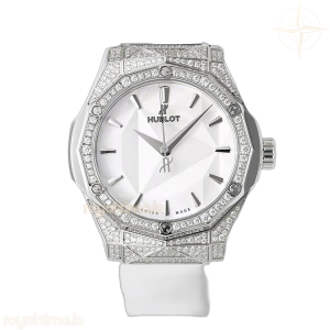 Hublot Classic Fusion Orlinski Titanium White Alternative Pave 40mm White Dial