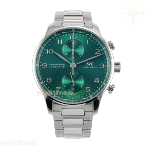 IWC Portugieser Chrono IW371615 APSF Best Edtion Green Dial on SS Bracelet DD69355