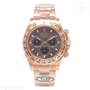 Daytona 116505 RG Clean Brown Stick Dial on RG Bracelet A4130