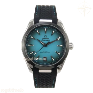 Omega Aqua Terra 150M 41mm SS VSF Turquoise Dial PVD Bezel on Rubber Strap VS8900