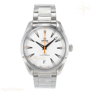 Omega Aqua Terra 150M Master Chronometers VSF White Dial Orange Hand on SS Bracelet A8900