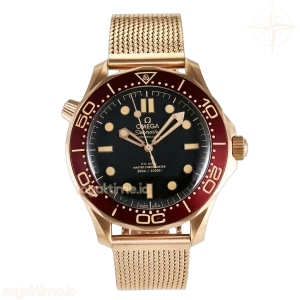 Omega Seamaster 300M Diver Rose Gold VSF Black Dial on Mesh Bracelet A8806