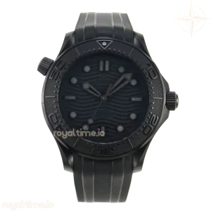 Omega Seamaster Diver 300M Black Ceramic V4 VSF Black Dial On Black Rubber Strap Asian 8806