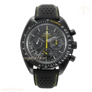 Omega Speedmaster Black Ceramic BLSF Black/Yellow on Leather Strap Manual Winding Movement