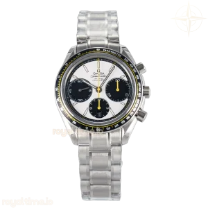 Omega Speedmaster Racing Master SS HKF White/Black Dial on SS Bracelet A7750