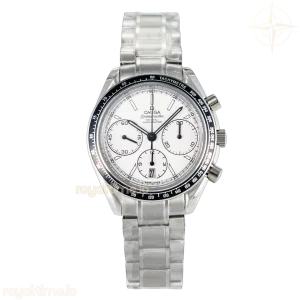 Omega Speedmaster Racing Master SS HKF White Dial on SS Bracelet A7750