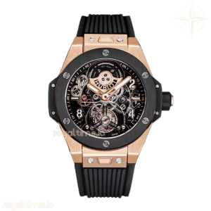 Hublot Classic Fusion Tourbillon 45mm with Ceramic Bezel Skeleton Dial in Rose Gold