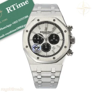 Audemars Piguet Royal Oak Chrono 41mm 26331 SS APSF White/Black Dial on SS Bracelet A2385