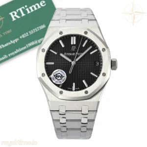 Audemars Piguet Royal Oak 15500 SS APSF Black Dial on SS Bracelet SA4302 V3 (Free Sprung)