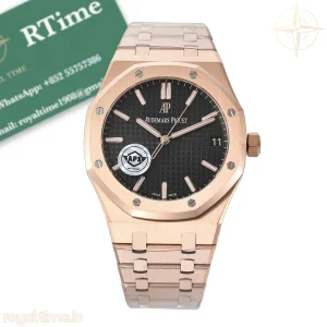 Audemars Piguet Royal Oak 41mm 15500 RG APSF Black Textured Dial on RG Bracelet SA4302