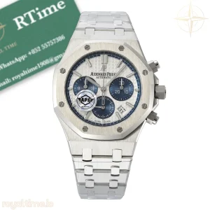 Audemars Piguet Royal Oak Chrono 38mm 26315 SS APSF White/Blue Dial on SS Bracelet A2385
