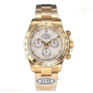 Daytona 116508 White Dial with Diamond Marker in Yellow Gold