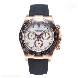 Daytona 116515 Clean 904L Steel RG White Dial on Oysterflex Strap SA4130