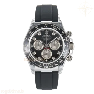 Daytona 126519 QF Black/Gray Dial Diamonds on Oysterflex Strap QF4131 V10 (48 Hours Power Reserve)