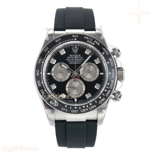 Daytona 126519 QF Black/Silver Diamonds Dial on Oysterflex Strap SH4131 V5
