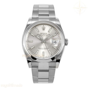 DateJust 126200 904L SS V2 VSF Silver Dial Stick Marker On Oyster Bracelet DD3235