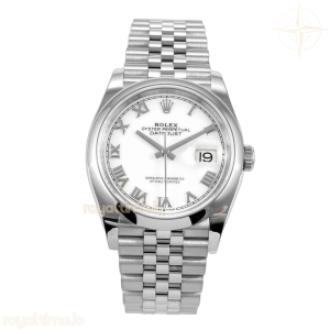 DateJust 126200 904L SS V2 VSF White Dial Roman Marker On Jubilee Bracelet DD3235