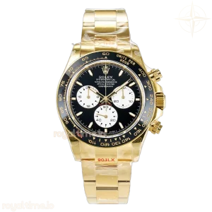 Daytona 126528 QF Black Dial Steel 904L on YG Bracelet V8 QF4132