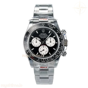 Daytona 126529 QF Black Dial Steel 904L on SS Bracelet V8 QF4132