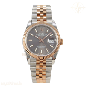 DateJust 36 126231 QF Gray Stick Dial on Jubilee Bracelet QF3235