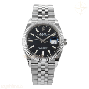 DateJust 36 126234 Clean Plus 904L Steel Black Stick Dial on Jubilee Bracelet DD3235