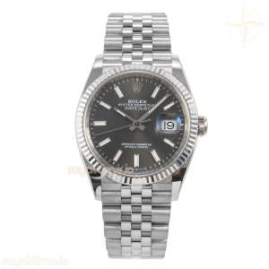 DateJust 36 126234 Clean Plus 904L Steel Gray Stick Dial on Jubilee Bracelet DD3235