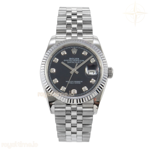 DateJust 36 126234 QF Black Diamonds Dial on Jubilee Bracelet QF3235