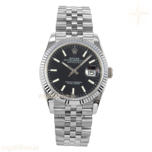 DateJust 36 126234 QF Black Stick Dial on Jubilee Bracelet QF3235