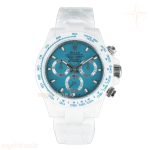 Daytona AET White Ceramic Case and Bracelet Tiffany Blue Dial N6F SA4130