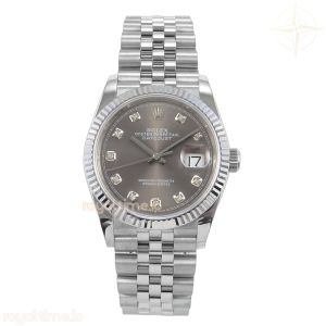 DateJust 36 126234 QF Gray Diamonds Dial on Jubilee Bracelet QF3235