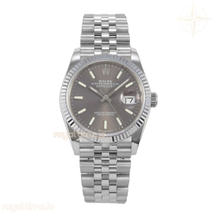 DateJust 36 126234 QF Gray Stick Dial on Jubilee Bracelet QF3235