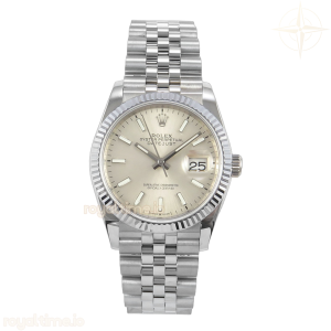 DateJust 36 126234 QF Silver Stick Dial on Jubilee Bracelet QF3235
