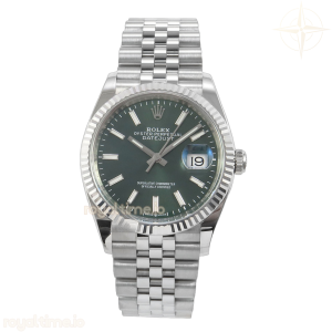 DateJust 36 126334 904L SS Clean Plus Green Dial on Jubilee Bracelet DD3235